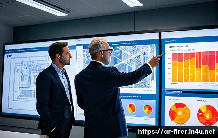 소방설비기사와 전기 설비의 관계 - **Prompt 1: Collaborative Fire Safety Design**
    "A diverse group of professional fire safety engi...