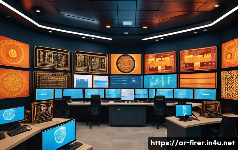 소방설비기사와 친환경 소방 기술 - A modern smart fire protection control room in an Arabic cultural setting, featuring engineers monit...
